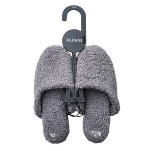 Alfani Women Grey Soft Shearling Slide Boxed Indoor Lounge Slipper Size 5-6